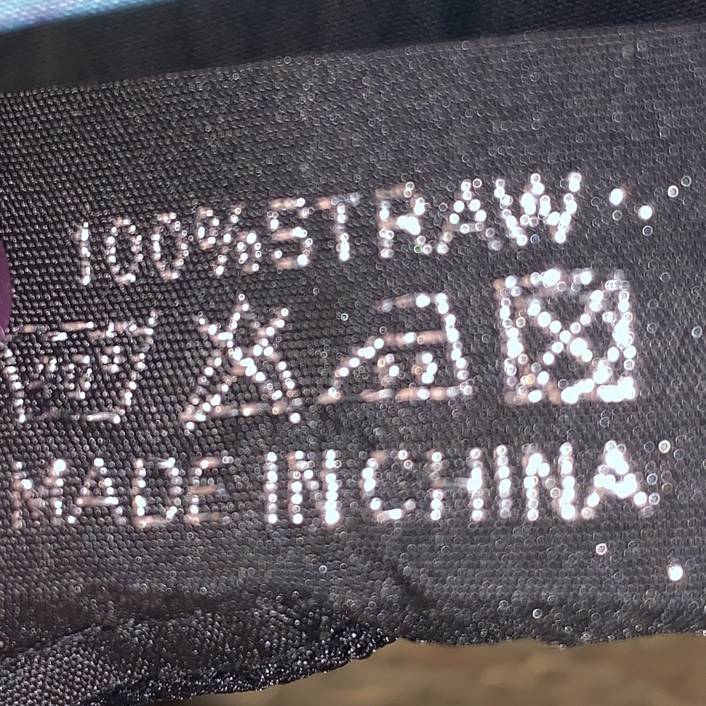 Lucky 7 STRAW HAT Fishing Shark Beach Summer Sun Shade Headgear Drawstring NWOT - Picture 7 of 7